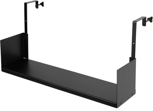 Wallniture Libro Cubicle Shelf - 24" Cube Storage Organizer with Hooks, Home Office Desk Organizer (Black)