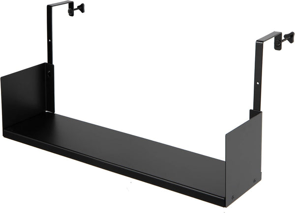 Wallniture Libro Cubicle Shelf - 24" Cube Storage Organizer with Hooks, Home Office Desk Organizer (Black)