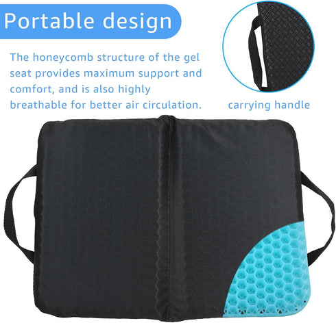 Wllead (15.7" 11.8") New Upgraded Portable Seat Cushion x Foldable Travel Cushion, for Airplane Seats, Camping