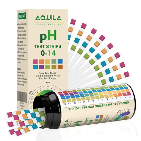 A QUILA pH Test Strips 0-14, 150CT pH Testing Kit for Drinking Water, Pool