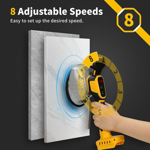 20V 8 Cordless Tile Vibration Leveling Machine for Dewalt Battery, Portable Tile Vibrator Tool with Adjustable Speed