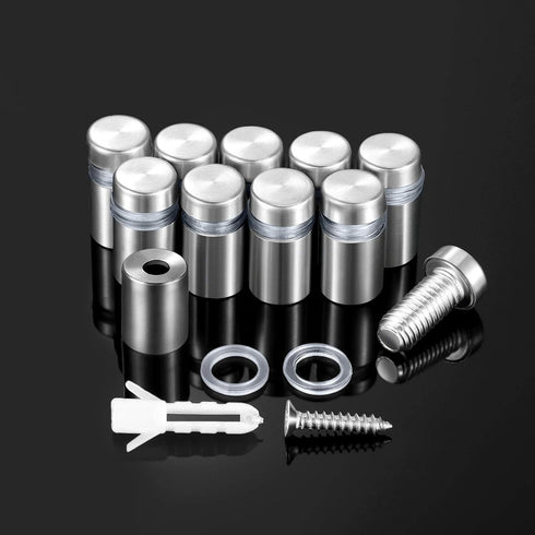 1/2 x 3/4 Inch Sign Standoff Screws, Stainless Steel Wall Standoff Mounts for Glass Acrylic Signs