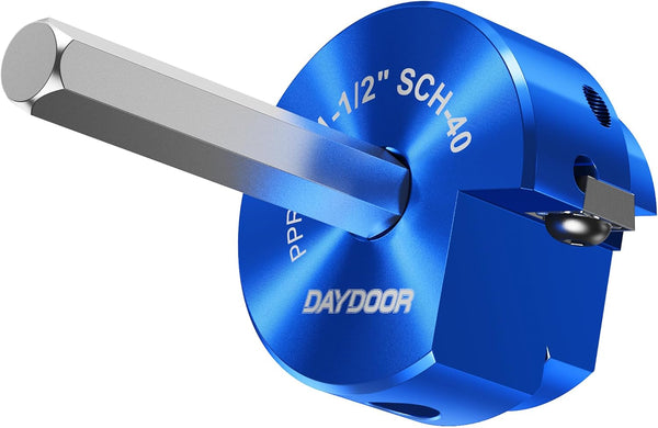 PVC Pipe Reamer 1-1/2'', Plastic Pipe Fitting Tool for Standard 1/2" Drill, Cleans Solvent Cement Residue