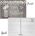 Stonehouse Collection 50 Happy Birthday Postcards, 5 Birthday Designs, 4" x 6" Bulk Postcards for Friends & Family