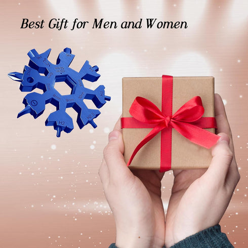 2 Pack 18 in 1 Snowflake Multi Tool, Phillips Flat Screwdriver Kit/Wrench/Bottle Opener, EDC Camping Gear Gifts for Men