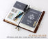 Robrasim Refillable Leather Journal - Antique Handmade Writing Diary, Medium Size 6.7" x 4", Coffee Travel Notebook
