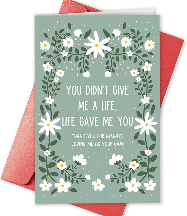 Bablira Heartfelt Mothers Day or Fathers Day Card, Thank You Card Gift for