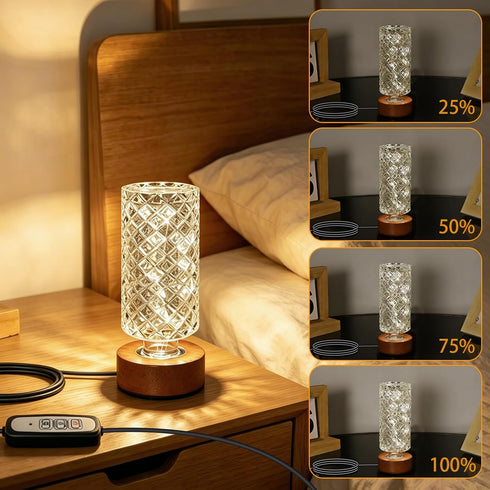 CZSHCKJYXGS Dimmable Plug-in Nightlight with Timer, Glass Material, Wired Powered No Battery Night Light for Home