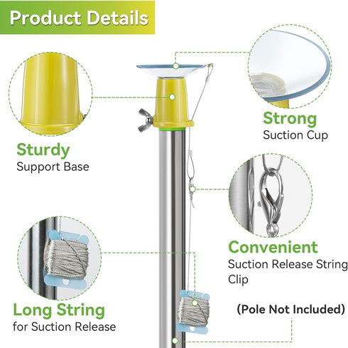 Bulb Bulb Dreyoo Light Changer for High Ceilings and Recessed Lights, Suction Cup Light Changer Compatible