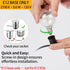 Hobbynors 25Pack G40 Bulbs,Long-Life Lights,0.6W (5W 2700K White,E12 Globe LED & Shatterproof Vintage Design,Outdoor