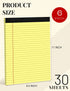 Note Pads 8.5 x 11 Wide Ruled Lined Writing Pads Yellow Legal Pads Letter Size 8.5 x 11 Notebook for Work Micro Perforated Legal Notepads Yellow Lined Paper Pads 27 Lines - 6 Pads/Pack, 30 Sheets/Pad by Aidunmis