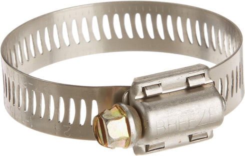 Breeze-62024H Power-Seal Stainless Steel Hose Clamp, Worm-Drive, SAE Size 24