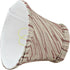 Aspen Creative 30006, 3" 5" 4" Set 1 Bell Clip-On Chandelier Lamp Shade, Grey and Red Striping, Top x Bottom x Slant