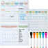 Okuna Outpost Magnetic Dry Erase Board, 12 x 9 in, Weekly Planner with 6 Magnetic Pens for Kitchen, Students