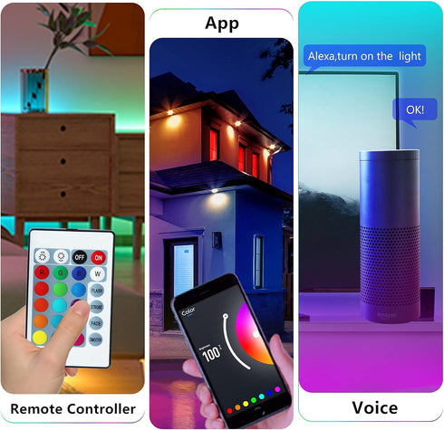 100 GUPUP Smart WiFi Led Lights ft, Compatible with Alexa and Google Assistant Devices, Voice Control, Music Sync Color