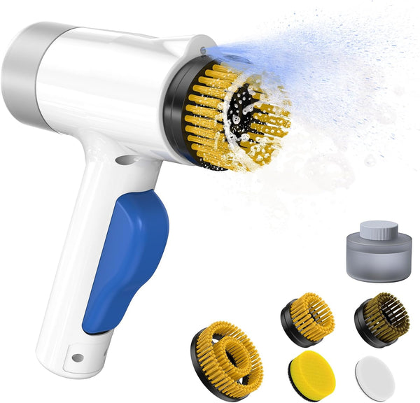 Electric Spin Scrubber 2 in 1 Scrubber Brush & Cleaning Spray with