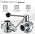 Leingar 2 Pack 1Inch 304 1" Beverage(1" Tri Clamp Butterfly Valve, Sanitary Stainless Steel Manual Pull Handle Valve