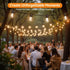 Adirxon 48FT Dimmable S14 Bulbs IP44 Commercial LED Outdoor String Lights Shatterproof Edison Weatherproof Grade