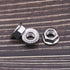 10# 32 Serrated Flange Hex Lock Nuts, 304 Stainless Steel 18-8 Anti-Loose Nuts for Machinery, 50 PCS