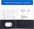 Zzrywuty 100 Packs Two Pocket File Folders with Business Card Slot, Textured Paper, Letter Size for School and Office