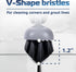 50'' 180 DSV Standard Grout Scrub Brush with Long Handle, Tile Grout Scrubber, V-Shape Crevice Cleaning Brush for Hard