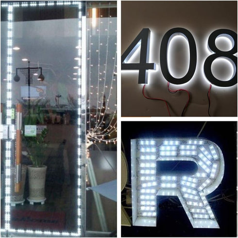 Minbow 20FT 40pcs 3led 2835 Store Front LED Light Waterproof White LED Module Light, Plug and Play for Indoor/Outdoor