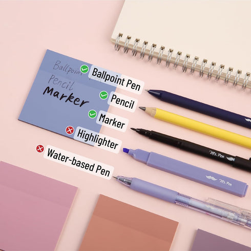 Mr. Pen Aesthetic Book Annotation Kit, 38 pcs, Highlighters, Gel Pens, Transparent Sticky Notes, Annotation Sticky Tabs