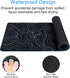 Gaming Mouse Pad Large 31.5 x 11.8in, Topographic Keyboard Mousepad with Non-Slip Base and Stitched Edge