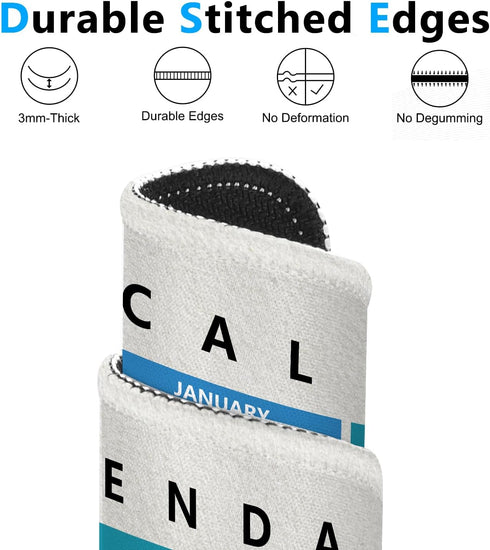 CASEOET 2026 (9.5X 7.9 Inch) Calendar Mouse Pad with Stitched Edges, Gaming Mousepad for Computer Laptop Non-Slip