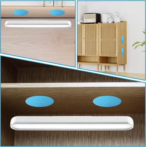 Josojoou 20Pcs Under Cabinet Lights Magnetic Stickys, Replacement Magnetic Strips with Adhesive Backing, Lighting