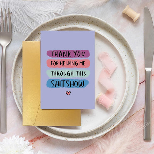 Spercy Funny Thank You Card for Women Men, Thank You for Supporting Me Card, Humor Appreciation Card for Coworker