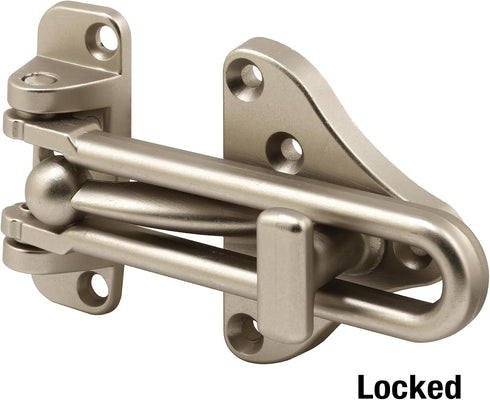11316 Pack) Prime-Line U Swing Bar Door Guard With High Security Auxiliary Lock, Satin Nickel Finish (Single