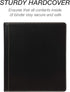 Samsill 1.5 Inch 3 Ring Binder, Black Leather with Contrast Stitching, 8.5 x 11 Inch, Notebook Binder, Portfolio
