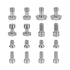 CAMVATE 1/4"-20 & 3/8"-16 & M5 Thread Screw Nuts Assortment Kit for DSLR