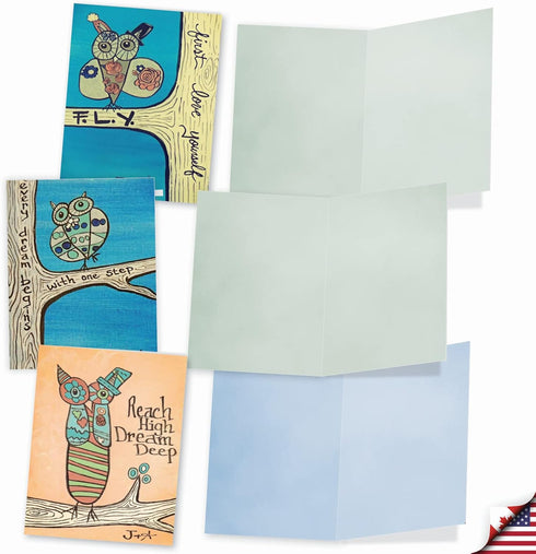 The Best Card Company - 10 Blank Note Cards for Kids, Cute Assorted Boxed Notecards