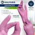 4.7 12" HALYARD PINK UNDERGUARD Nitrile Exam Gloves, Powder-Free, mil, Extended Cuff, Pink
