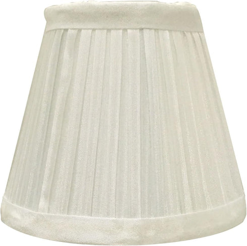 Royal Designs, Inc. CSO-1030-5WH Box Pleat Empire Chandelier Shade, 3 x 5