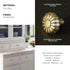 Yanxia 6 Pack Elegant Golden Bloom Brushed Brass Cabinet Knobs, Drawer Pulls for Kitchen, Dresser Cabinet Hardware for Bedroom, 1-1/4 Inches Diameter Handles