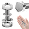 Hex Head Stainless Steel Bolts and Nuts (8 Sets) 3/8-16x1-1/4" with Flat & Lock Washers, 304 Stainless Steel 18-8