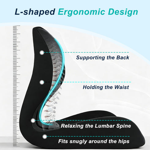BANKQF Tailbone Seat Cushion for Office Chair and Car, Lumbar Support Pillow for Office Chair, Memory Foam Ergonomic