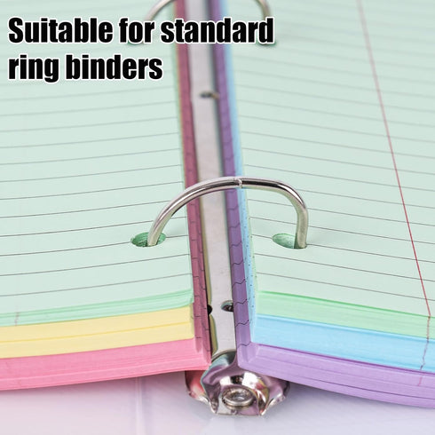 Koogel 300 Sheets Loose Leaf Paper, College Ruled, Colorful Office Filler Paper for 3-Ring Binders