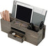 Liry Products Brown Wooden Desktop Organizer with Multiple Compartments, Rack Shelf for Office Supplies