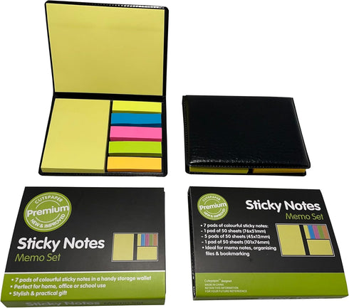 Generic Cute Paper - Cutepaper Self Sticky Notes, Memo Pad Set, 2 Pack, 700 Pieces Colorful Tabs