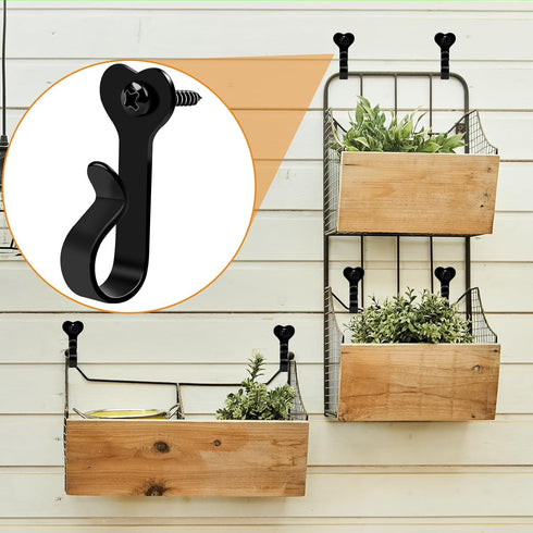 Dapute 30 Pack Outdoor String Light Hooks, Metal Steel Hooks for String Lights, Screw in Lights Clips for Light Wire