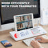 Small Glass Desktop Whiteboard Dry-Erase Board, Computer Keyboard Stand with Drawer, Desk Organizers for Office & Home