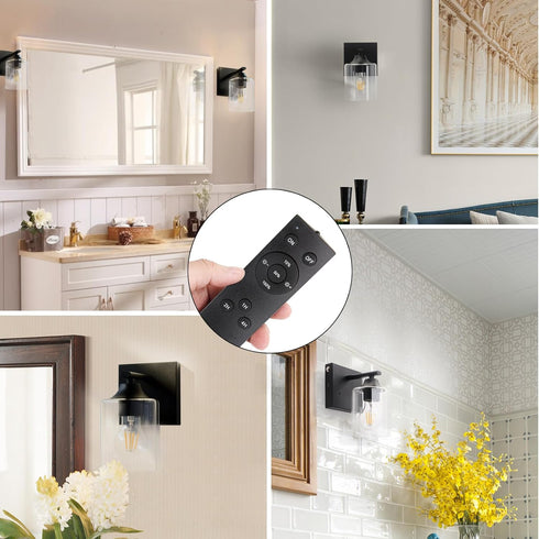 mikerkenly Dimmable Battery Wall Sconce Light Wireless Rechargeable Lamp with Warm LED, Cordless Design for Bedroom