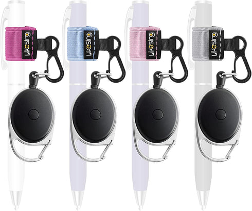Likesing 4 Retractable Pencil Holder Set, 27.5" Anti-Lost Retractable Pen Holder with
