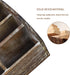 Wood Desk Organizer - Solid Dark Brown Pen Holder for Desktop, No Assembly Needed, Home Office Supplies Storage Box