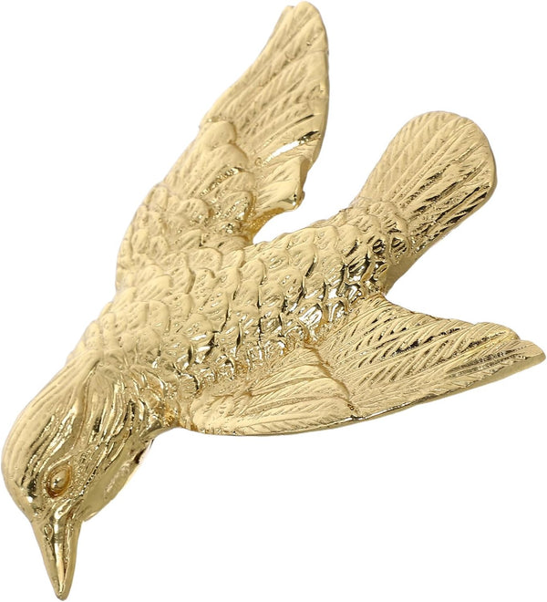 WOONEKY Brass Bird Drawer Pulls Vintage Dresser Knobs Cabinet Handles for Wardrobe