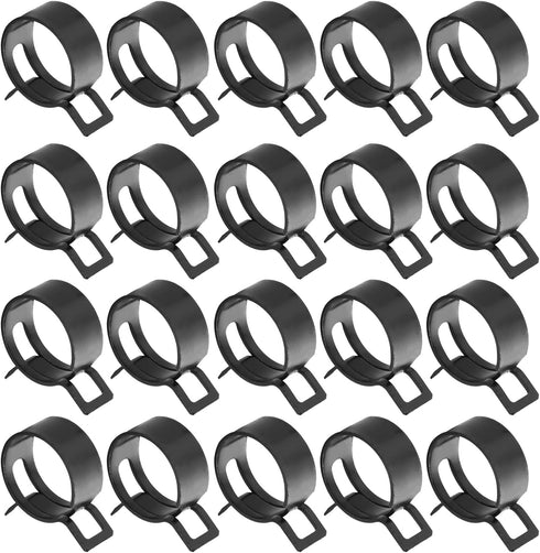 MroMax 20Pcs 0.94"(24mm) ID Spring Band Hose Clamps for Automotive Replacement Fastener